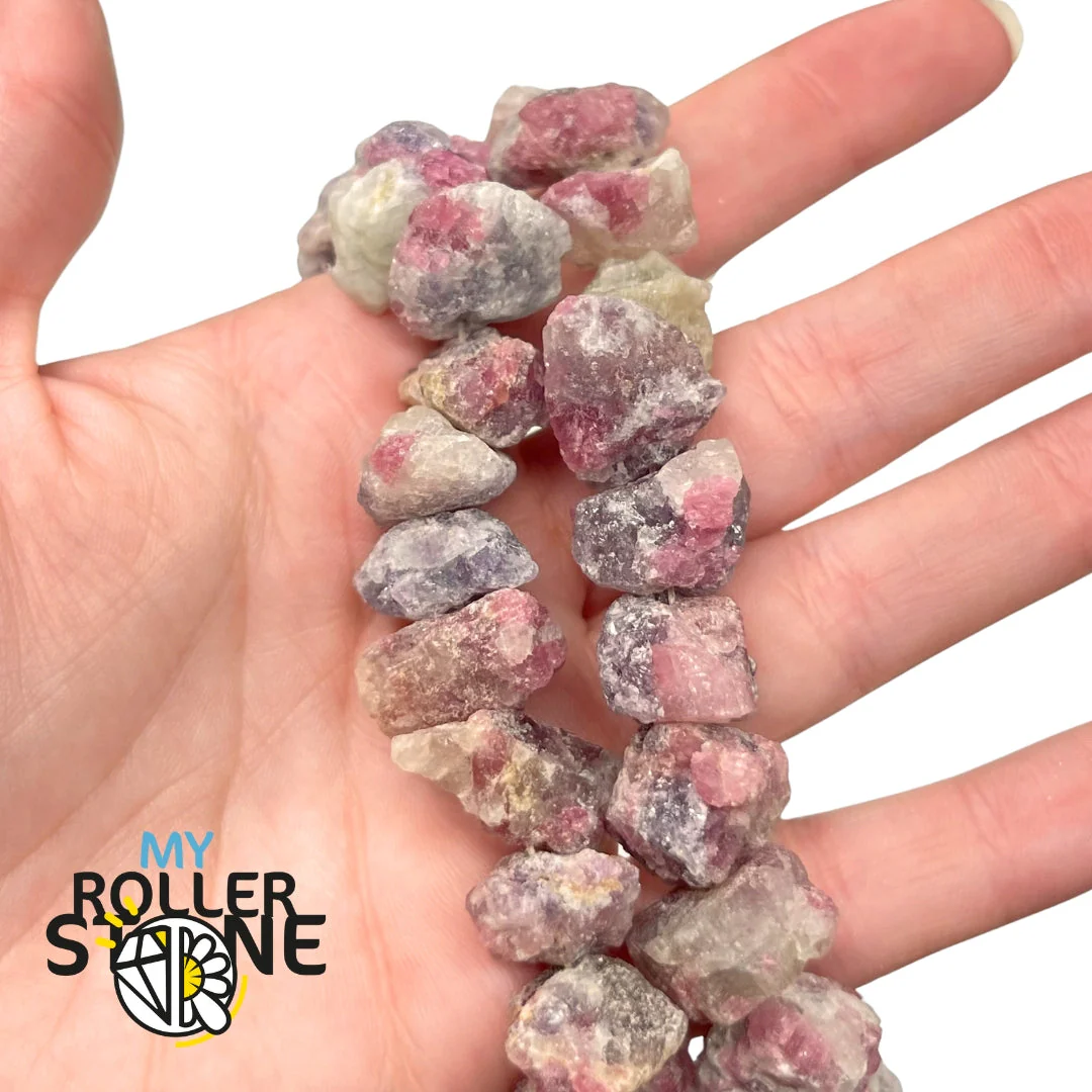 Perle tourmaline rose brute