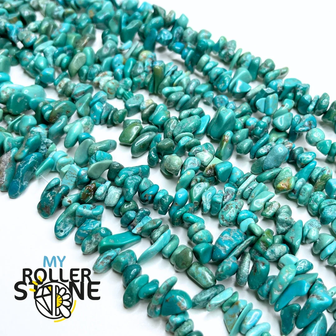 Perle Turquoise Kingman Chips - Image 2