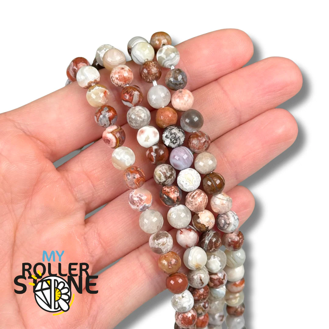 Perles Agate Mexicaine 3A - Image 2