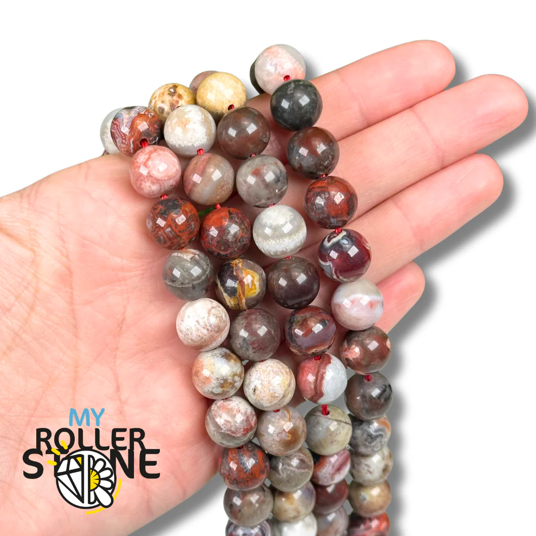 Perles Agate Mexicaine 3A - Image 3