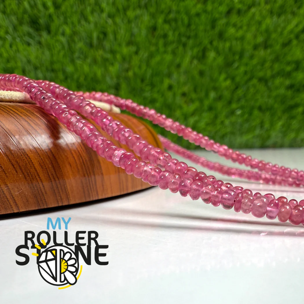 Perles de Rubis lisses – forme rondelle