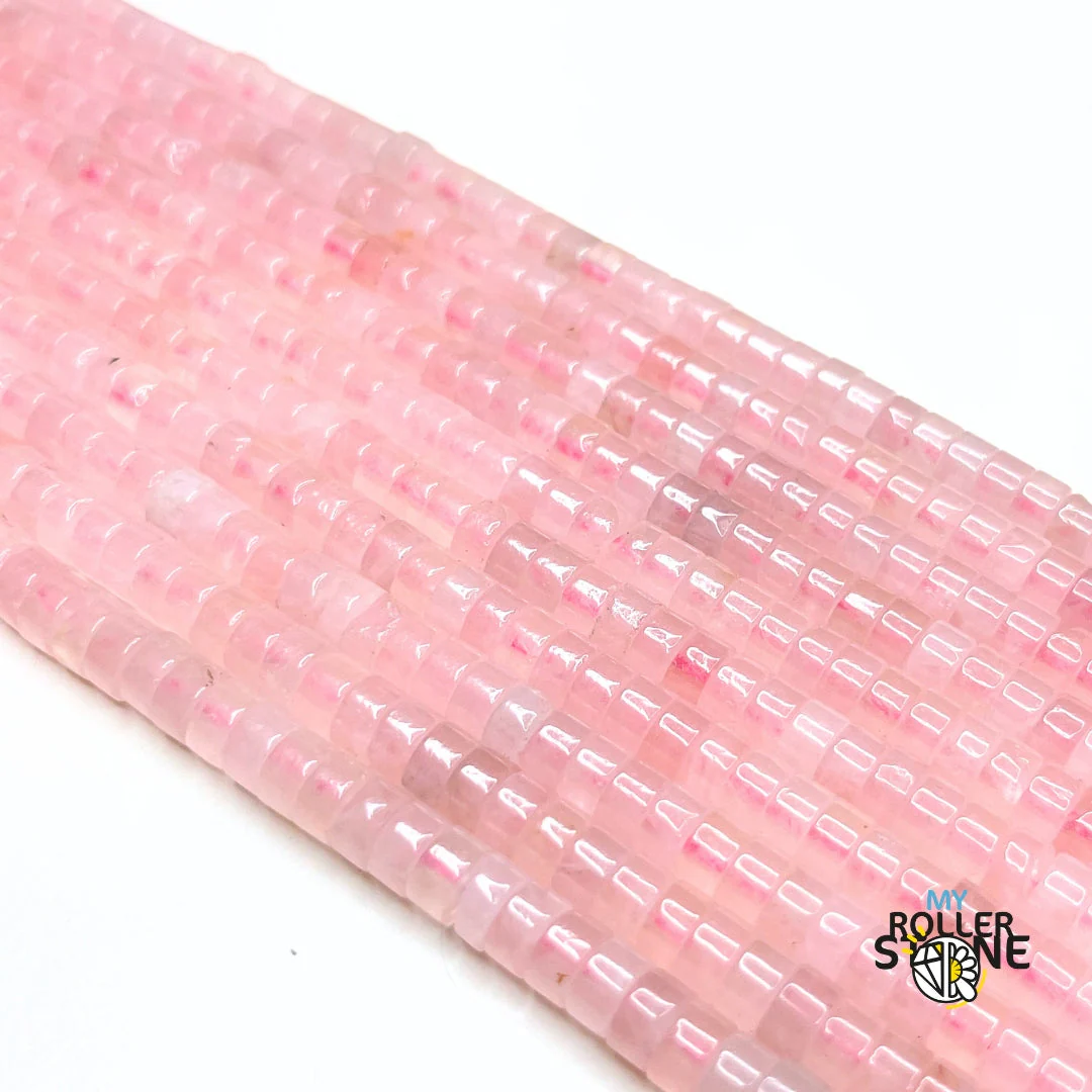 Perles Heishi naturelle quartz rose - Image 2