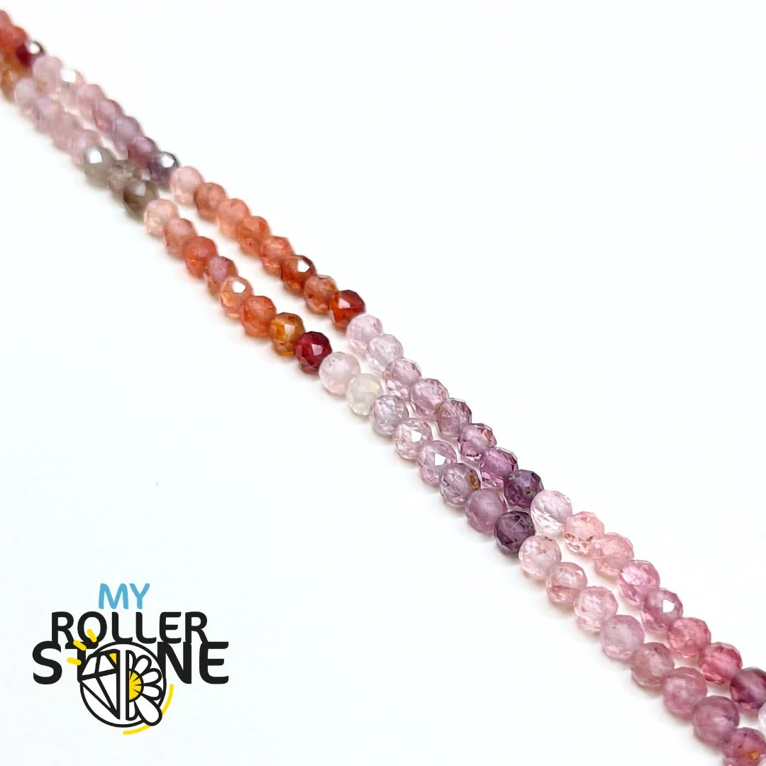 Perles Rondes Facettées Spinelle Multicolore 5A - Image 2