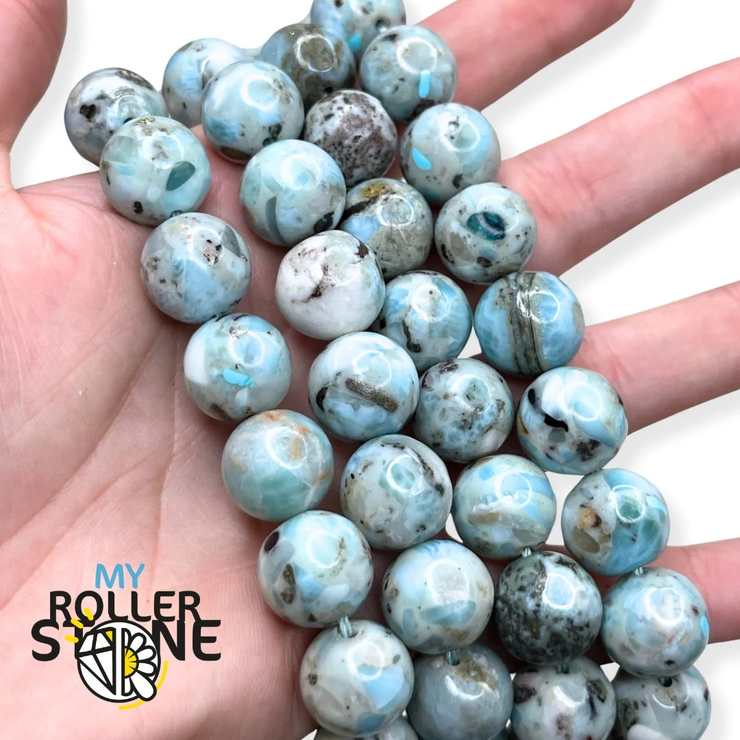 Perles Rondes Larimar 1A - Image 3