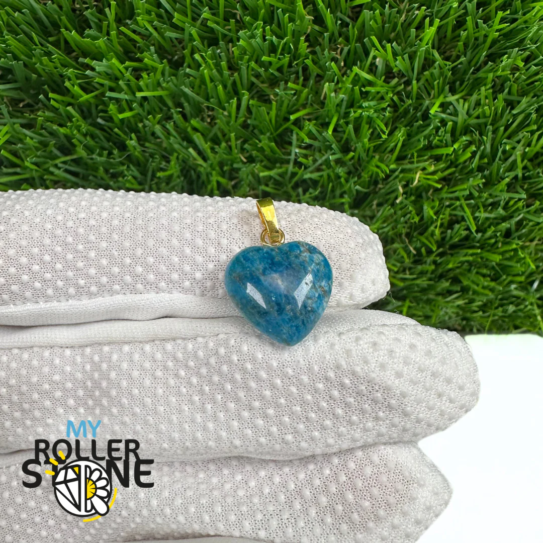 Petit Pendentif Coeur en Apatite - Image 2