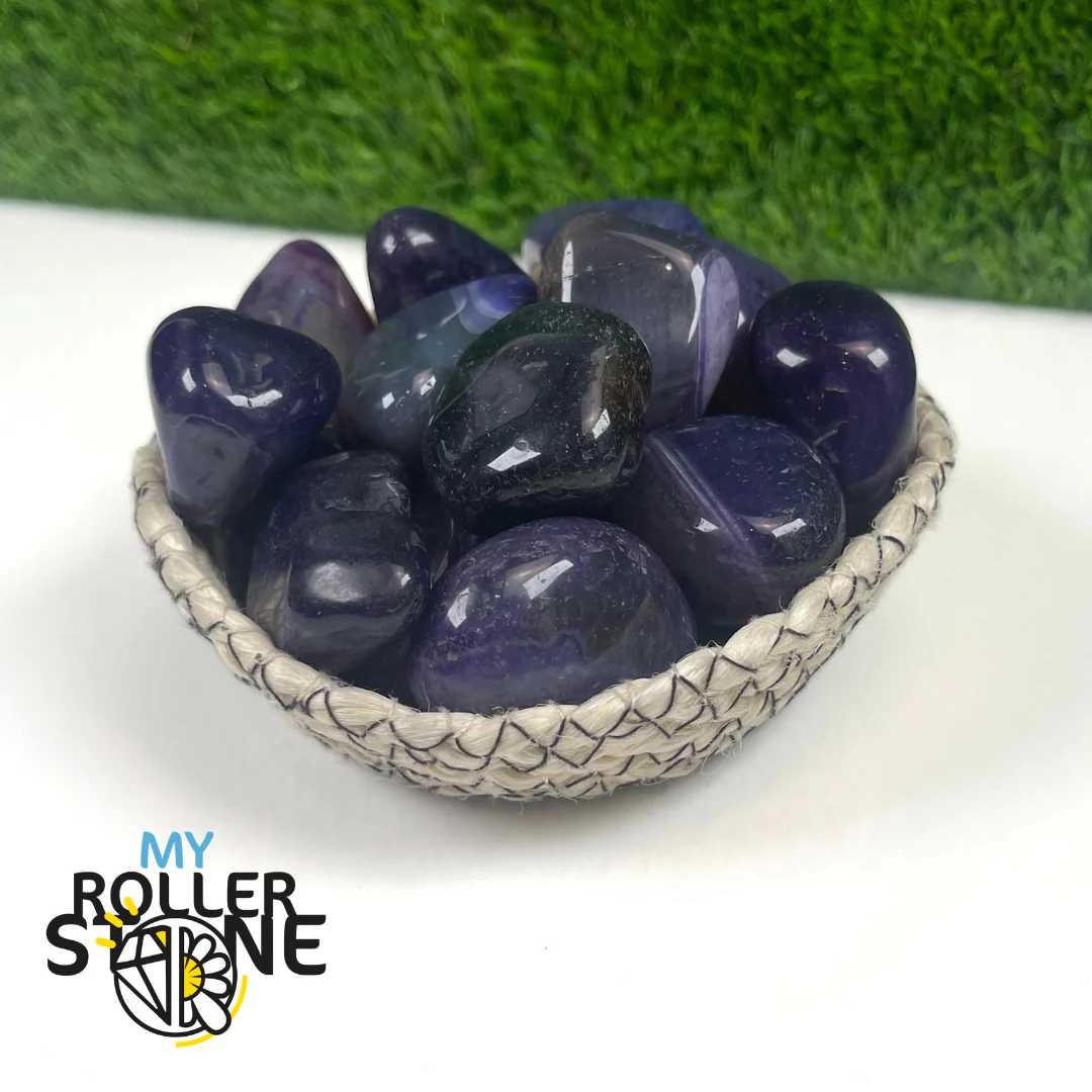 Pierre Roulée en Agate Lilas