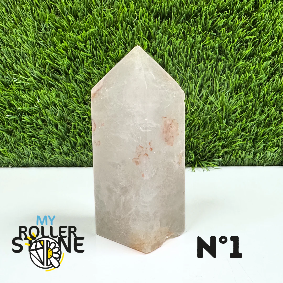 Pointes Pierre Rectangulaire Agate Fleur - Image 2