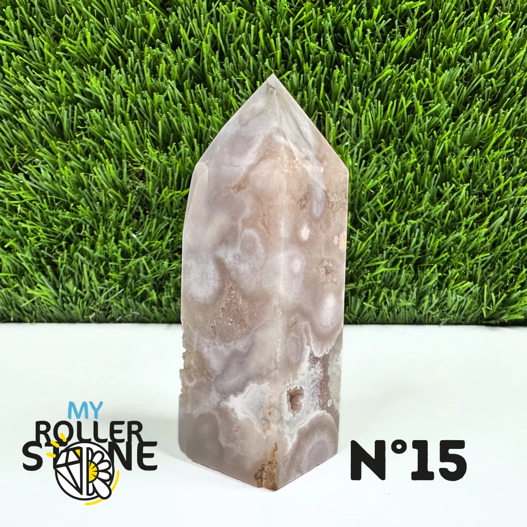 Pointes Pierre Rectangulaire Agate Fleur - Image 31