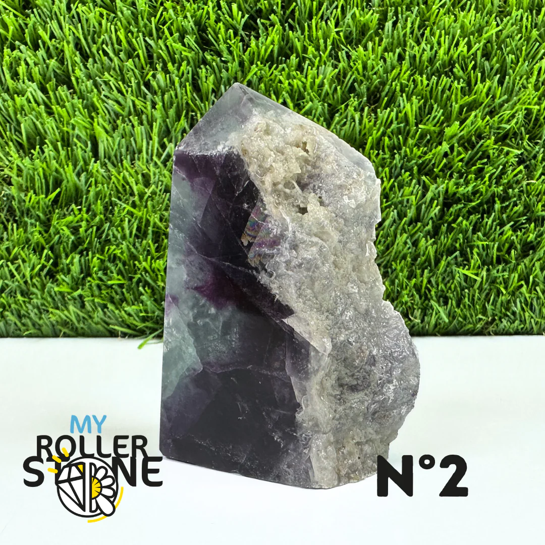 Pointes Pierre Rectangulaire Fluorite Arc-en-Ciel - Image 5