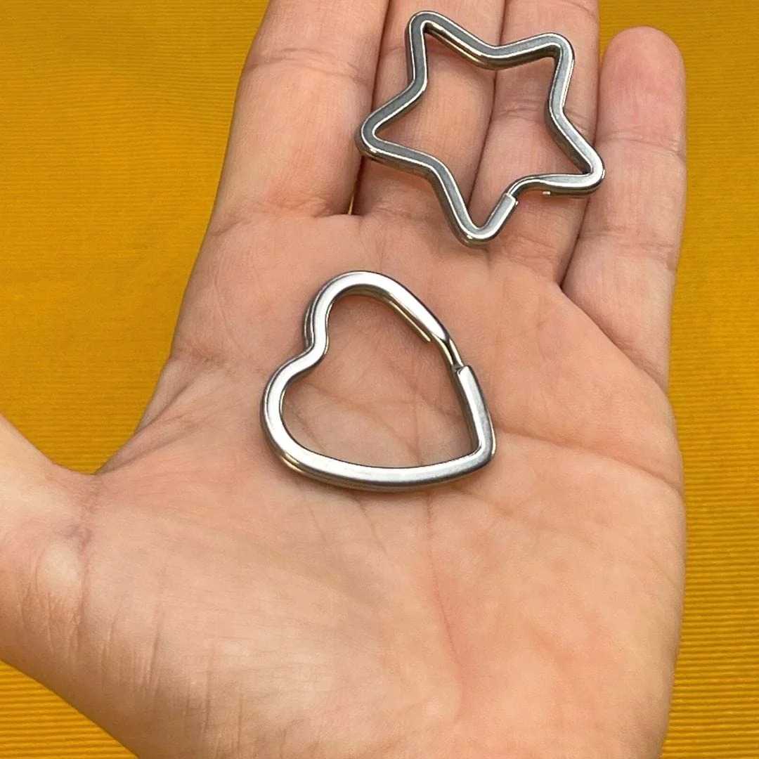 Porte clef coeur acier inoxydable - Image 2