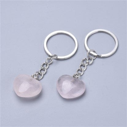 Porte-clef Coeur Quartz rose - Image 2