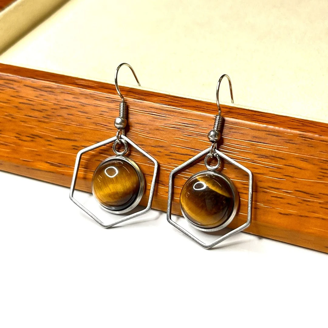 Support Boucles d'Oreilles Argenté Acier Inoxydable - Image 2