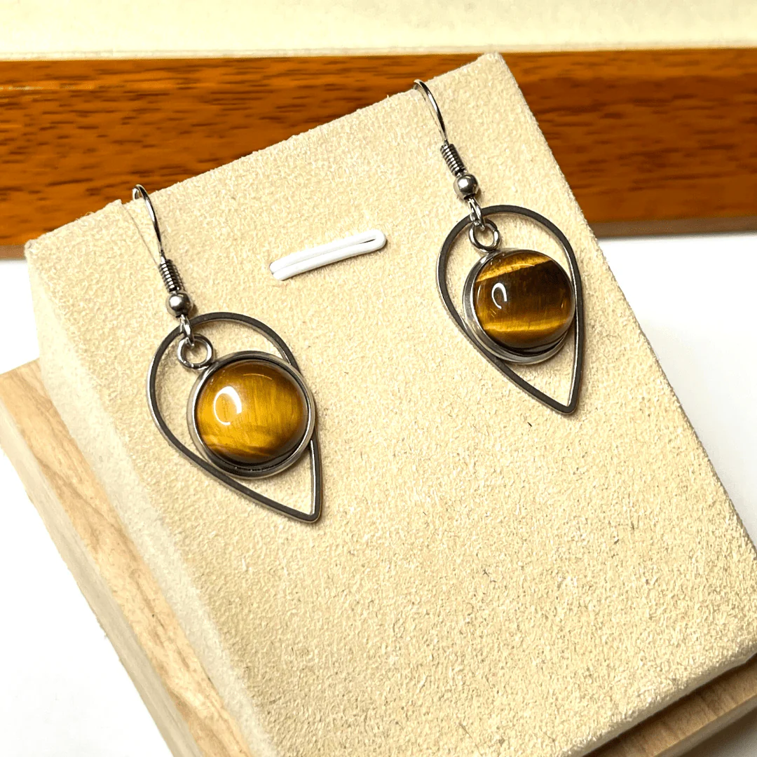 Support Boucles d'Oreilles Cabochon Goutte - Image 2
