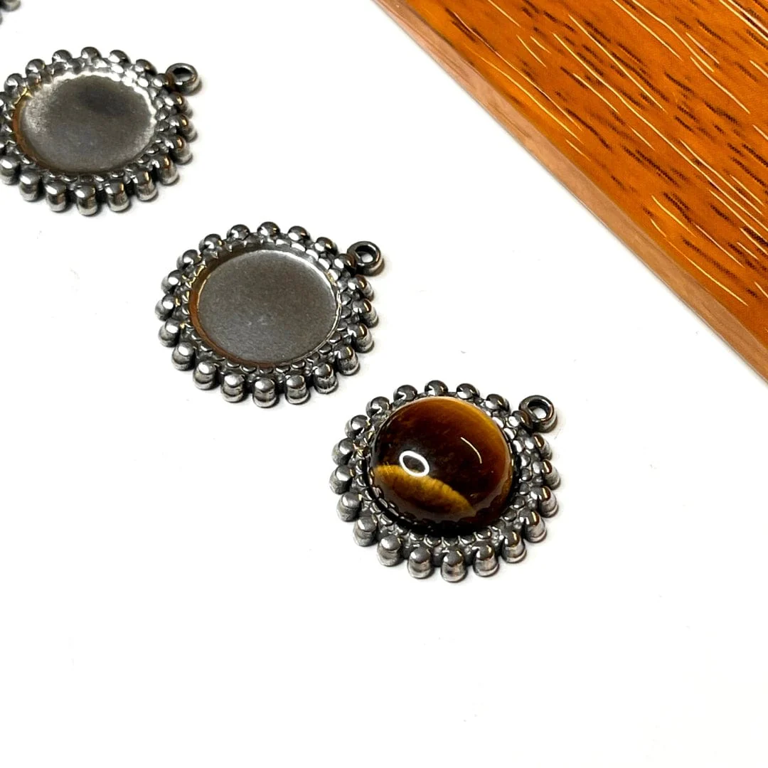 Support Pendentif Cabochon Rond 304 Acier Inox - Image 2