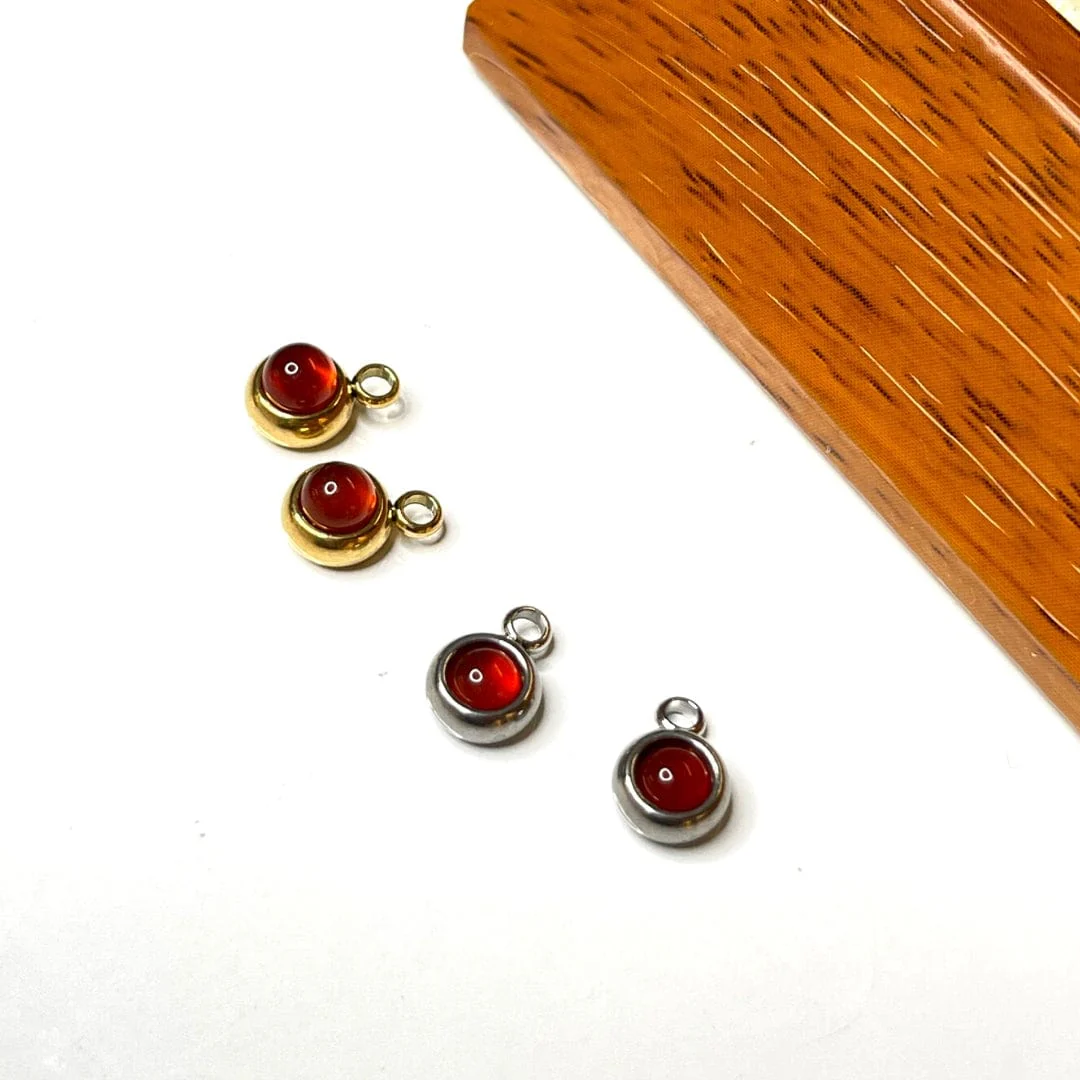 Support Pendentif Cabochon Rond 304 Acier Inoxydable Doré/Argenté - Image 2