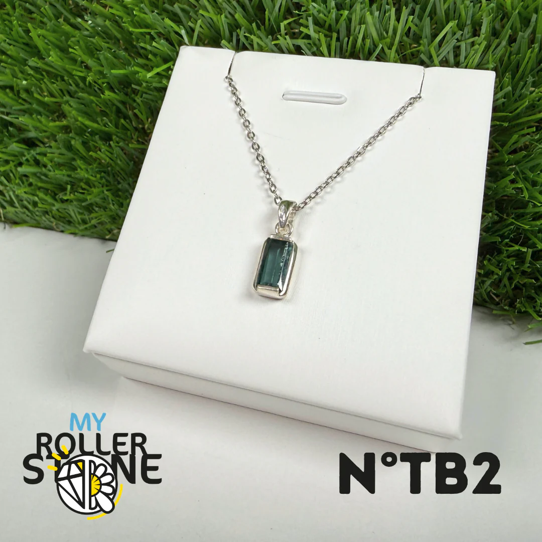 Tourmaline Bleue (Indigolite) - Argent 925 -#2
