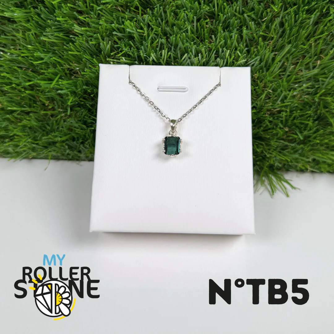 Tourmaline Bleue (Indigolite) - Argent 925 -#5 - Image 2